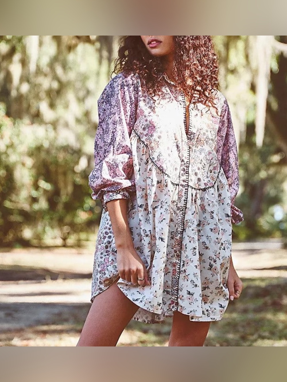 Free People Cotton Rodeo Shirt dress mini size M